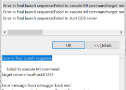 Error in final launch sequence